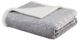 Olliix by Madison Park Elma 1 Grey Oversized Textured Plush Throw-0