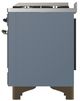 Ilve® Majestic III 40" Blue Gray Pro Style Dual Fuel Natural Gas Range with Solid Door and Burnished Trim-4