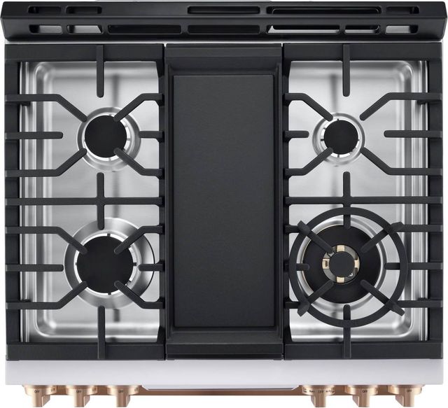 LG Studio 30" Essence White Slide In Gas Range -4