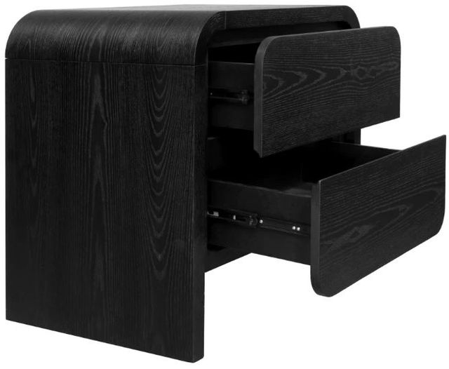 Modus Furniture Elora Jet Black Ash 2-Drawer Nightstand-3