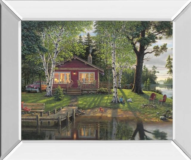 Classy Art Simpler Times by Kim Norlien Mirror Framed Wall Art-1