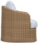 TOV Furniture Axel Blue/Brown Aluminum/Boucle/Wicker Outdoor Accent Chair-4