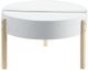 ACME Furniture Bodfish White Top Coffee Table with Natural Base-1