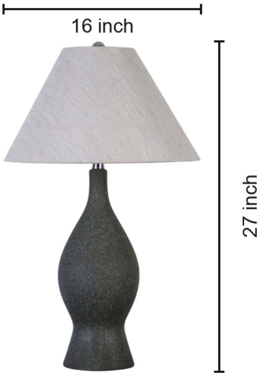 Classy Living 2-Piece Cerulean Elegance Blue Gray Table Lamp Set-1