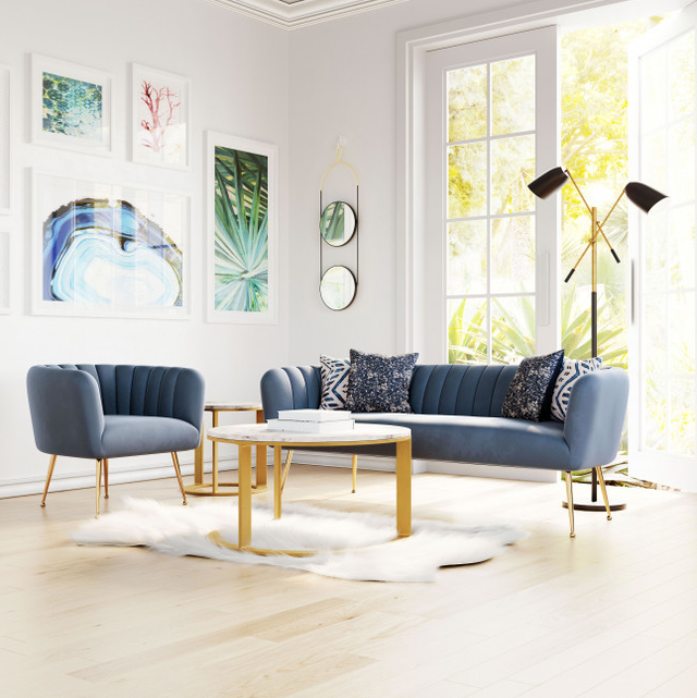 Zuo® Modern Deco Gray/Gold Accent Chair-2