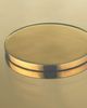 Currey & Company Lemy Clear Cocktail Table with Brass Base-2