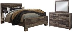 Benchcraft® Derekson 3-Piece Multi Gray Full Panel Bed Set