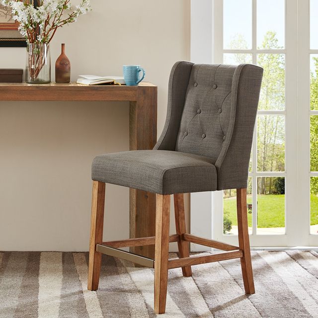 Olliix by Madison Park Charcoal Cleo Counter Stool-3