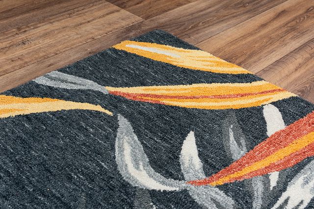 Rizzy Home Miramar Black 5'x8' Rectangular Rug-3