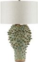 Currey & Company Sea Urchin Natural/Sunken Green Table Lamp-1