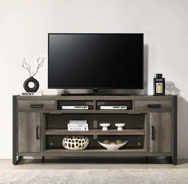 Liberty Furniture Tanners Creek Graystone 78" Fireplace TV Console-1