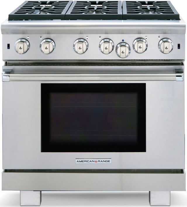 American Range Performer Series 36" Stainless Steel Pro Style Gas Range-0