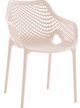 Meridian Furniture Mykonos Pink Plastic Outdoor Patio Dining Chair-0