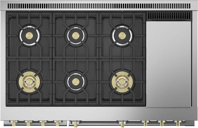 Monogram® Statement Collection 48" Stainless Steel Pro Style Dual Fuel Range-3