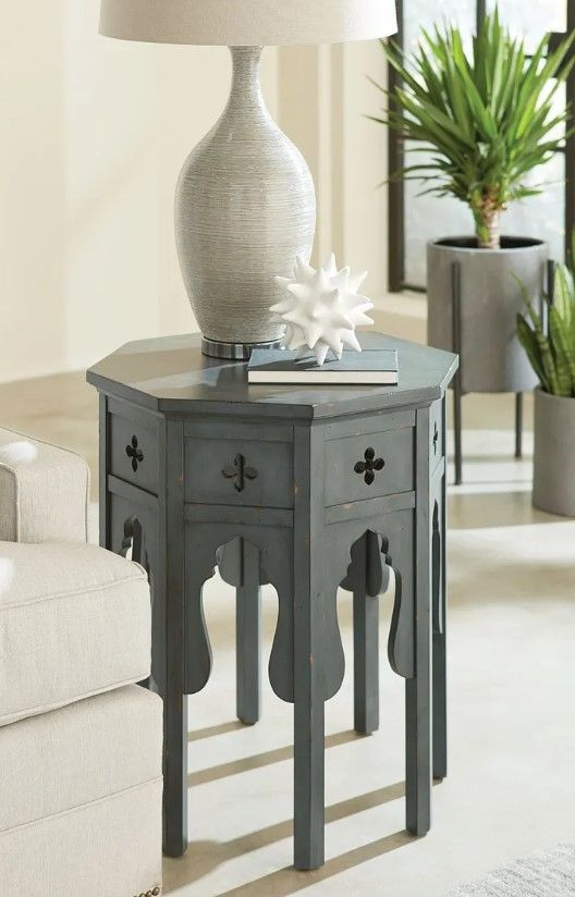 Hammary® Hidden Treasures Green Hex End Table-1