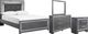 Signature Design by Ashley® Lodanna 4-Piece Gray Queen Upholstered Panel Bed Set-0