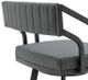 Armen Living Capri Slate Gray 26" Swivel Counter Stool-2