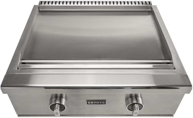Coyote® 2-Burner Stainless Steel Flat Top Built-In Liquid Propane Grill-3