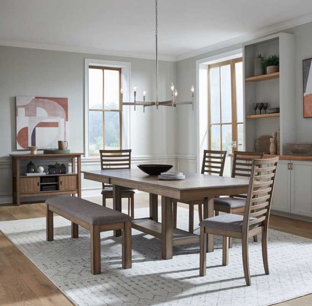 Liberty Furniture Brook Bay 6-Piece Gray/Sandstone Optional Dining Table Set-1