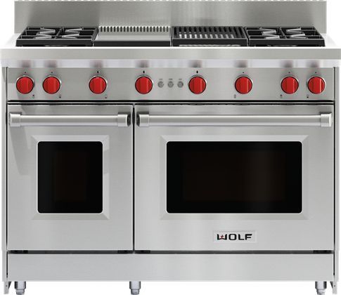 Wolf® 48" Stainless Steel Gas Range Riser-1
