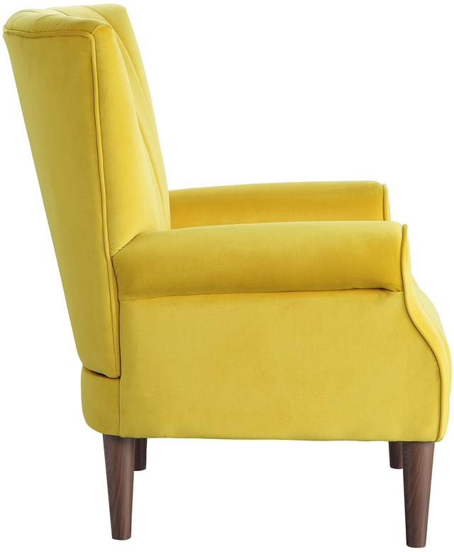 Mazin Furniture Urielle Yellow Upholstered Accent Chair-2