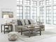 Benchcraft® Ardsley 2-Piece Pewter Right-Arm Facing Chaise Sectional-1