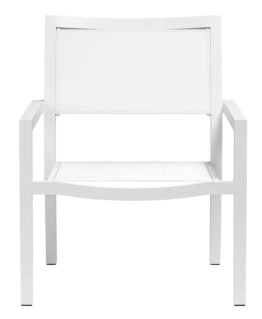 Sunset West Naples Satin White Metal Outdoor Club Chair-1