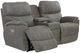 La-Z-Boy® Trouper Charcoal Power Reclining Loveseat with Console, Headrest, and Lumbar-4