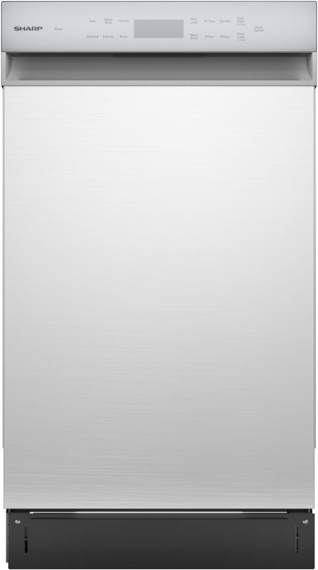 Sharp® 18" Stainless Steel Front Control Built-In Dishwasher-0