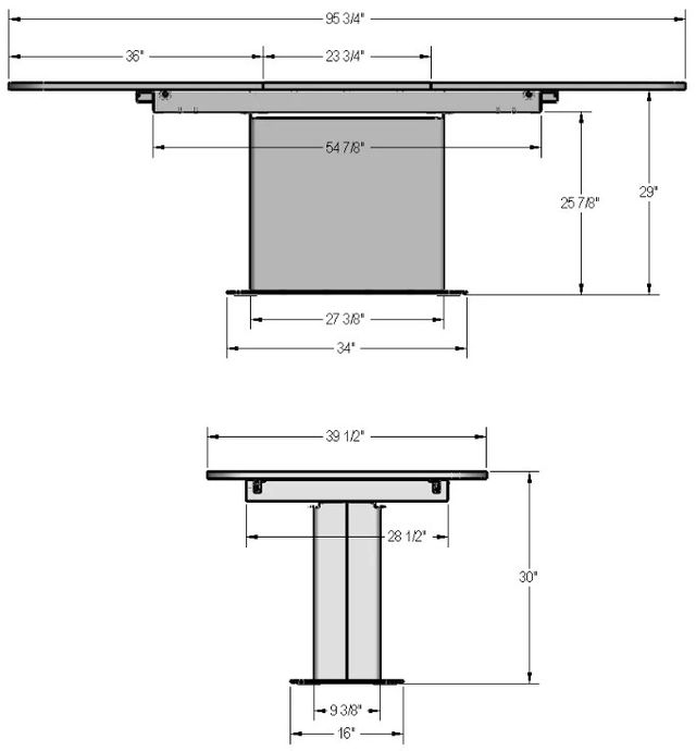 Amisco Customizable Lucarelli 96" Dining Table-4