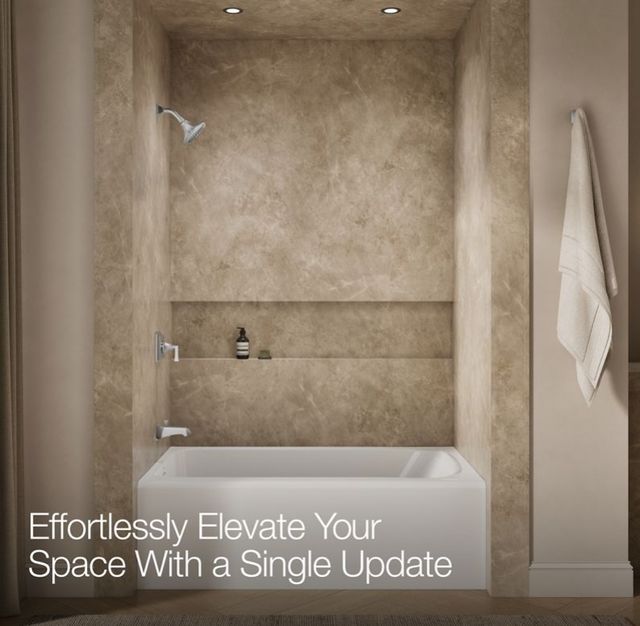 KOHLER® Memoirs® Stately Rite-Temp® Polished Chrome 2.5 GPM Bath and Shower Trim Kit-4