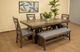 International Furniture Direct Loft Brown Dining Table with Black Base-1