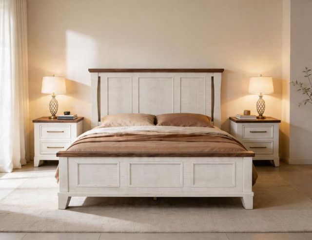 International Furniture Direct Stoa White Nightstand-1
