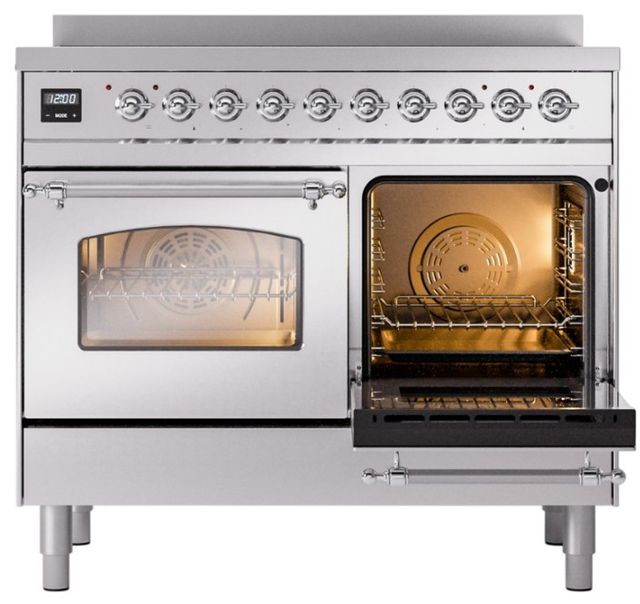 Ilve® Nostalgie II Series 40" Stainless Steel Pro Style Induction Range-3