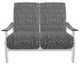 Telescope Casual St. Catherine Agra Classic/Warm Gray Aluminum/Fabric Outdoor MGP Cushion Loveseat with Boardwalk Rustic Arms-1