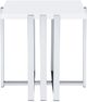 Elements International Cable White End Table with Chrome Base-1