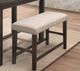 Mazin Furniture Bartell Cream/Espresso Counter Height Bench-0