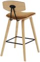 Armen Living Fox 4-Piece Camel/Oak Counter Stool Set-3