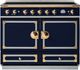 La Cornue CornuFé 110 43" Goodwood Blue Pro Style Induction Range with Polished Brass Trim-0