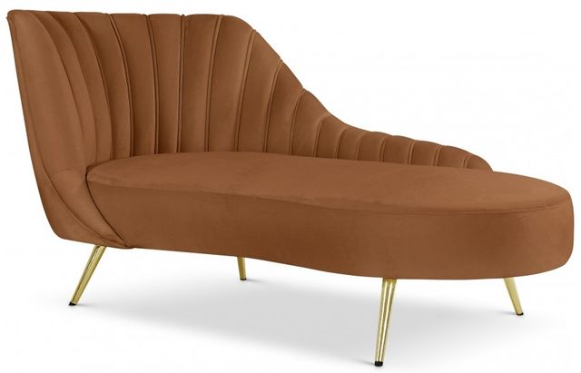 Meridian Furniture Margo Saddle Velvet Chaise Lounge-0