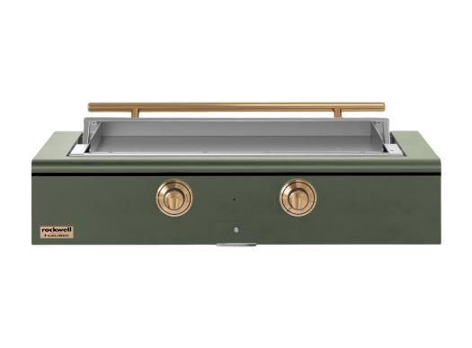 Caliber™ Rockwell Social 48" Olive Built-In Liquid Propane Outdoor Griddle with Gold Hardware-0