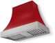 AGA Cascade 36" Piccadilly Red Wall Mounted Range Hood with Antique Brass Trim-0