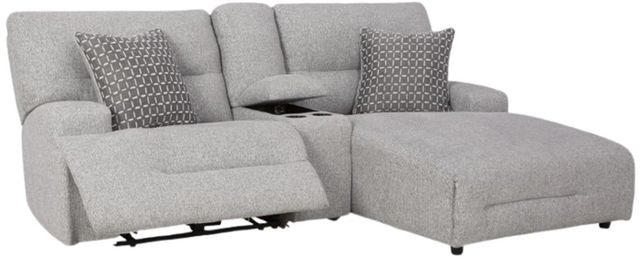 Signature Design by Ashley® Acklen Place 3-Piece Pewter Right-Arm Facing Power Reclining Sectional Sofa and Chaise-2