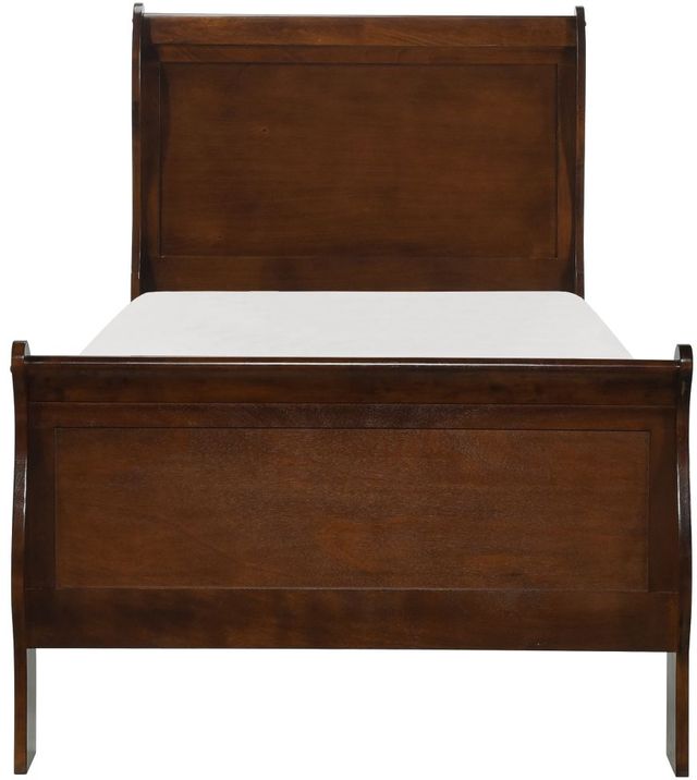 Homelegance® Mayville Brown Cherry Twin Sleigh Bed-2