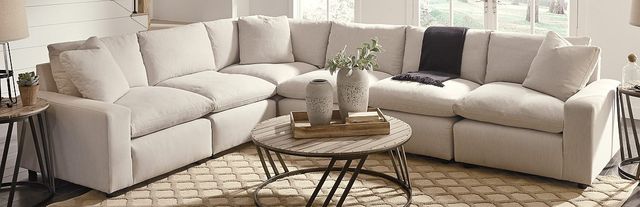 Signature Design by Ashley® Savesto 6-Piece Ivory Sectional-1