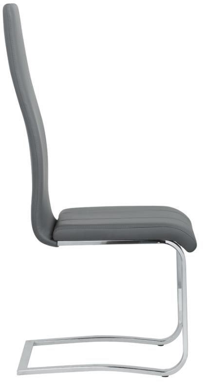 Coaster® Montclair 4-Piece Grey/Chrome Upholstered High Back Side Chairs-2