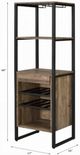 ACME Furniture Narik Black/Weathered Oak Wine Rack-2