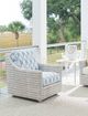 Tommy Bahama® Outdoor Seabrook Oyster White Square End Tablewith Glass Top-3