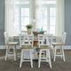 Liberty Furniture Lindsey Farm 7-Piece Sandstone/Weathered White Gathering Table Set-1