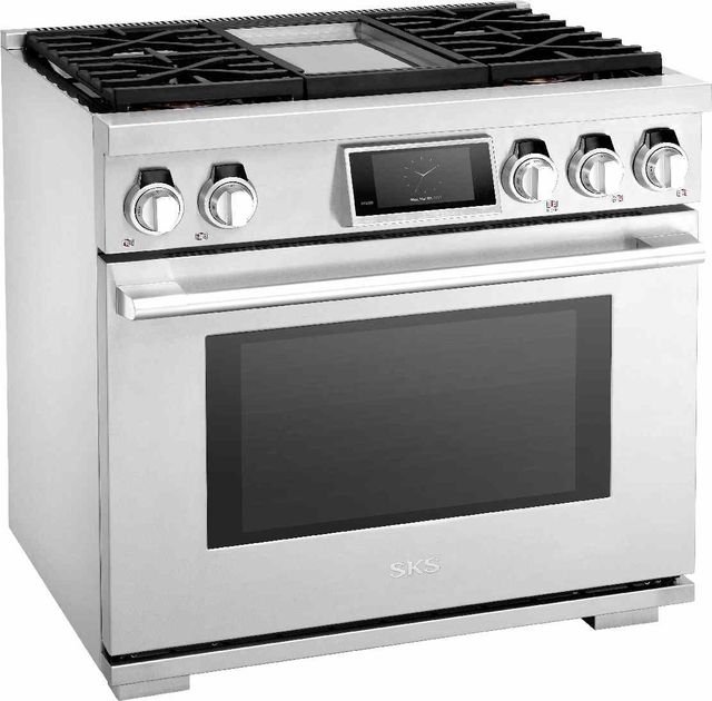 SKS 36" Stainless Steel Pro Style Natural Gas Range-2